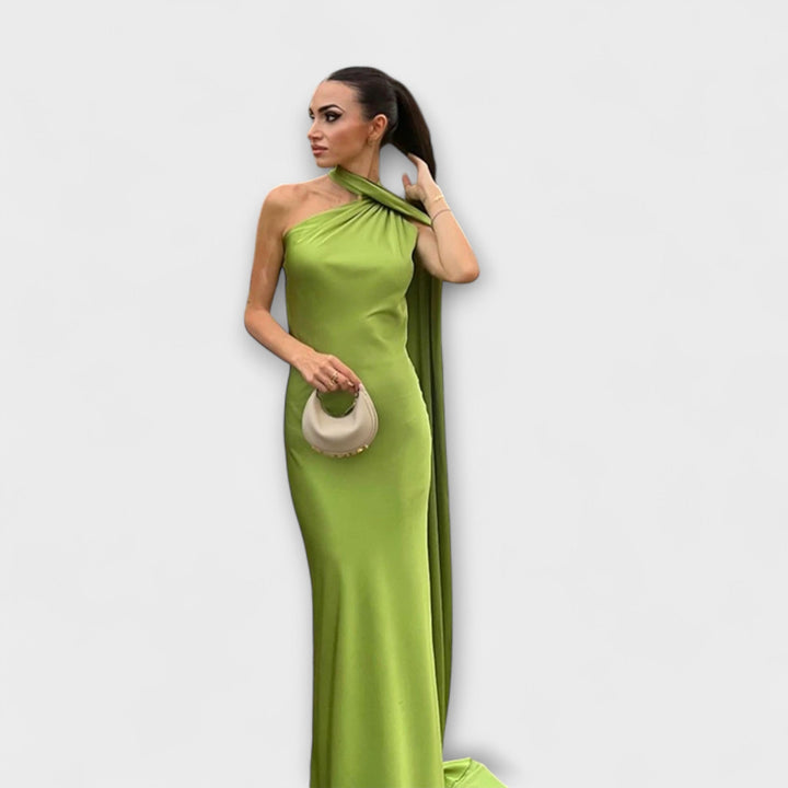 Elegantna Halter Max haljina s otkrivenim ramenima