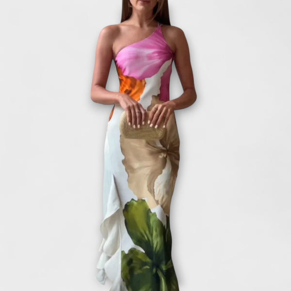 De Sapphire - Elegantna Patchwork Maxi Haljina 