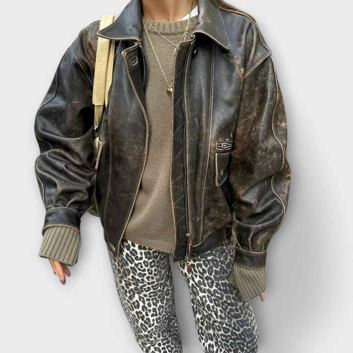 Chandra - Vintage traperice s uzorkom leoparda