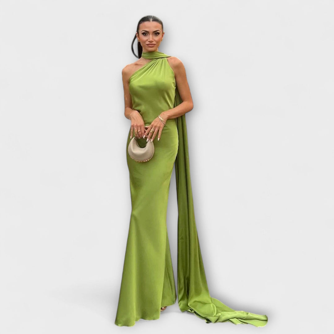 Elegantna Halter Max haljina s otkrivenim ramenima
