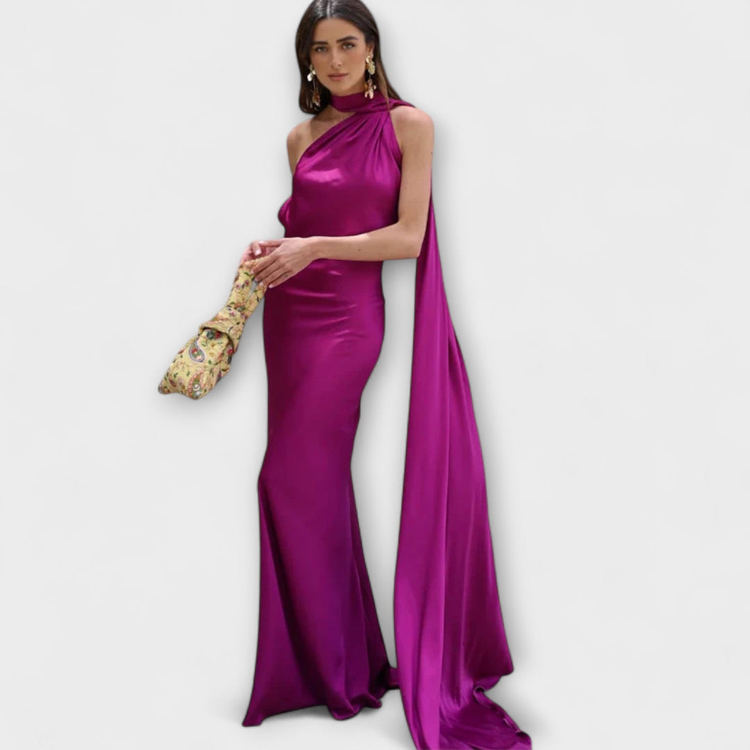 Elegantna Halter Max haljina s otkrivenim ramenima