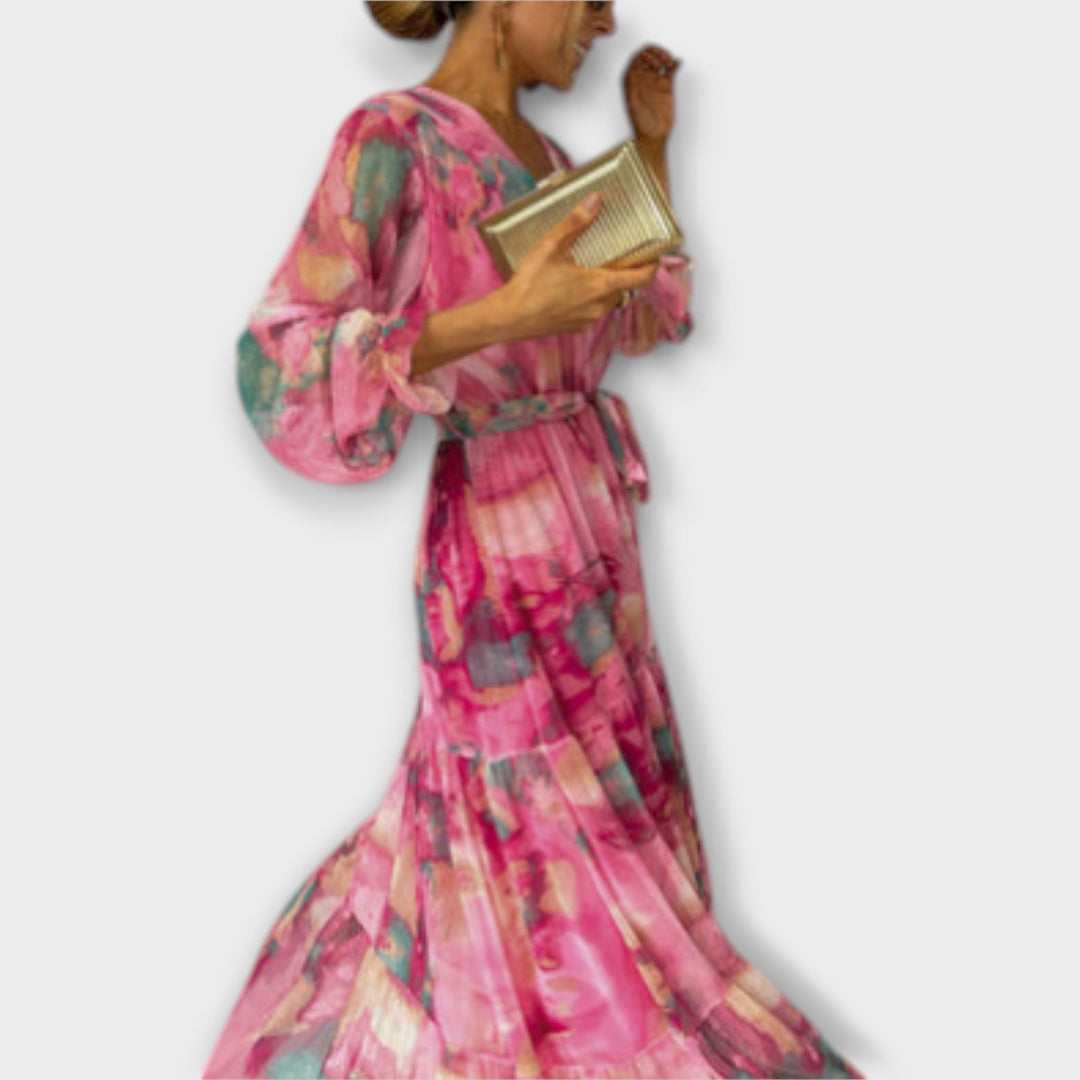 Evelyn - Aquarelni San Maxikleid
