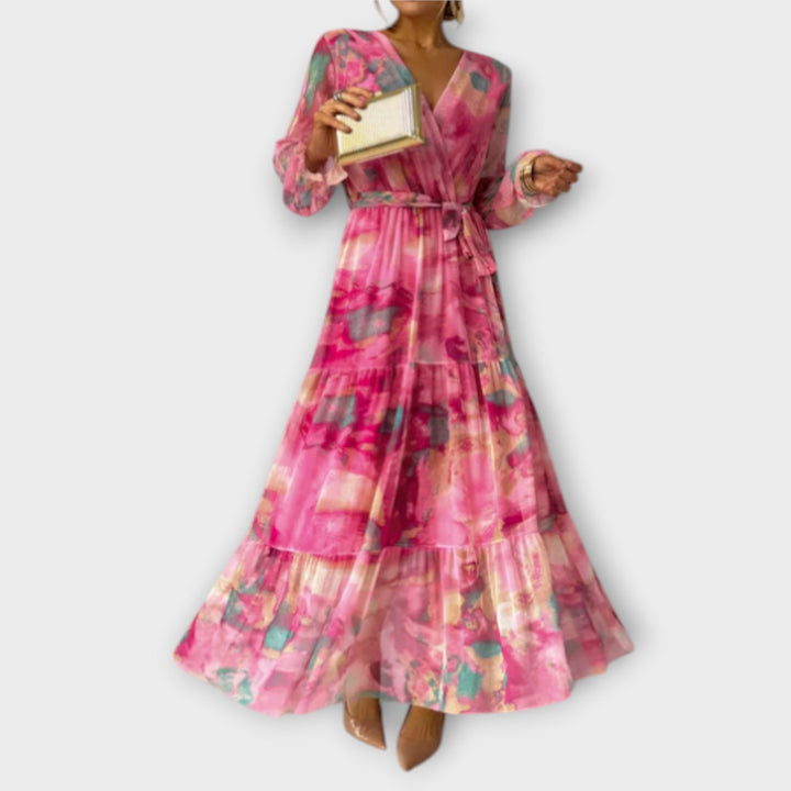 Evelyn - Aquarelni San Maxikleid