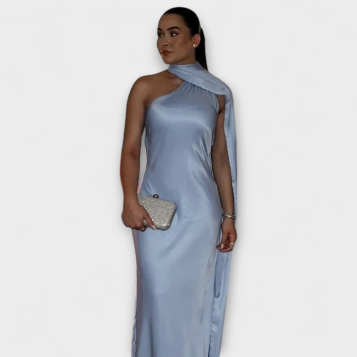 Elegantna Halter Max haljina s otkrivenim ramenima