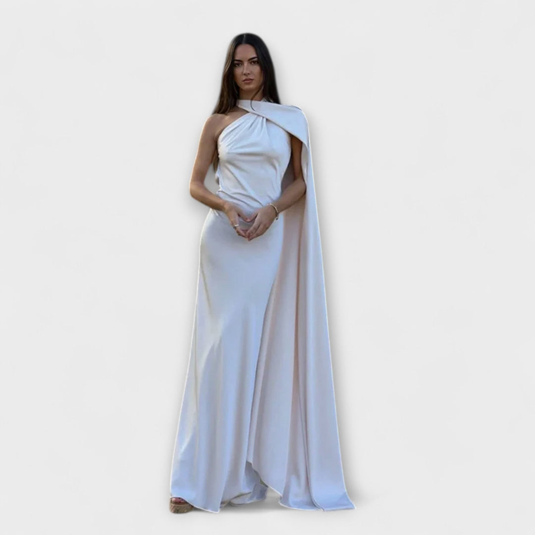 Elegantna Halter Max haljina s otkrivenim ramenima