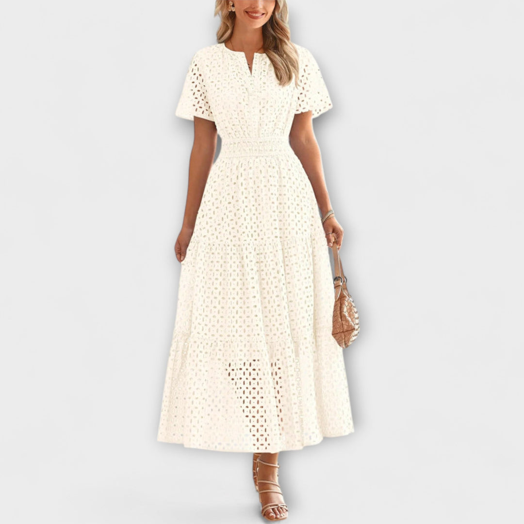 Linette - Elegantna ljetna haljina s čipkom