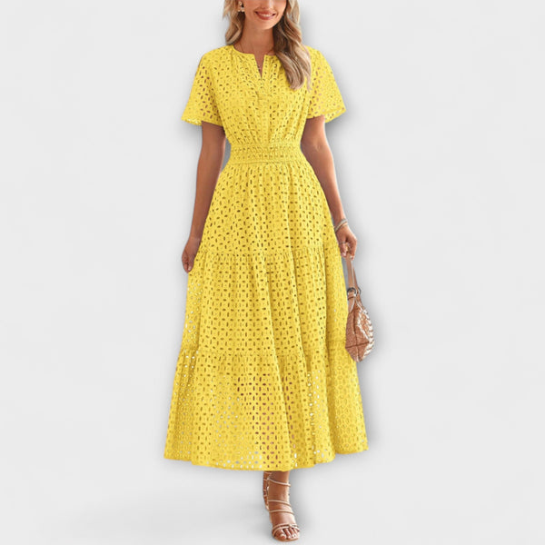 Linette - Elegantna ljetna haljina s čipkom