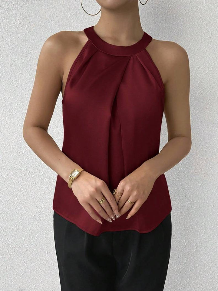 Skye - Elegantna satenska bluzica s otvorenim ramenima