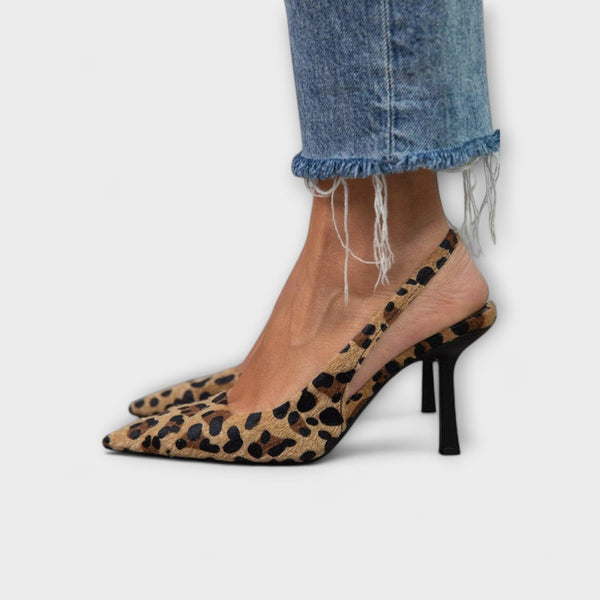 Liorina – Slingback s leopardovim uzorkom