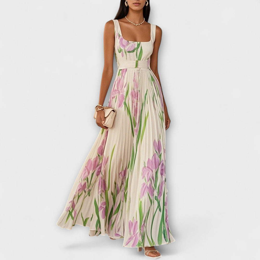 Faldano cvjetno chiffon maksi haljina