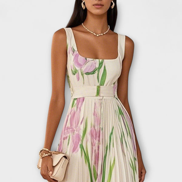 Faldano cvjetno chiffon maksi haljina