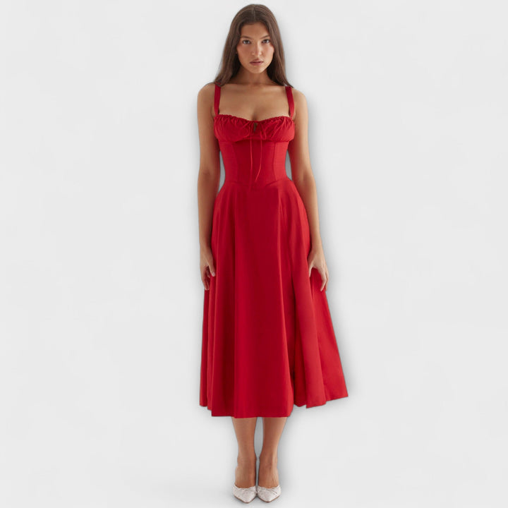 Zipporas - Užećeno bustier haljina s modernim proljetnim cvjetnim uzorkom