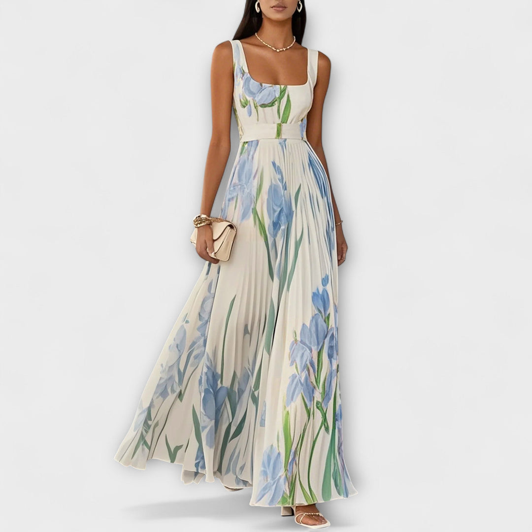 Faldano cvjetno chiffon maksi haljina