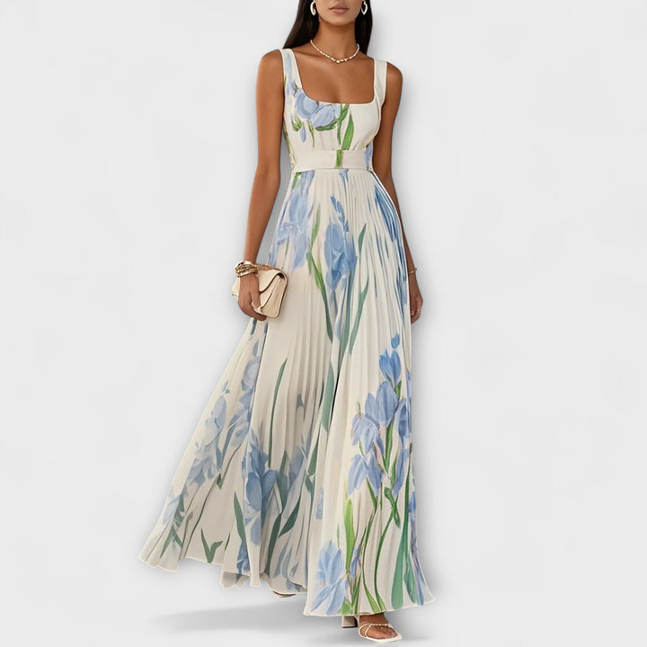 Faldano cvjetno chiffon maksi haljina