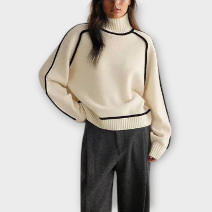 Emilie - Mekani i elegantni pulover s rol kragnom