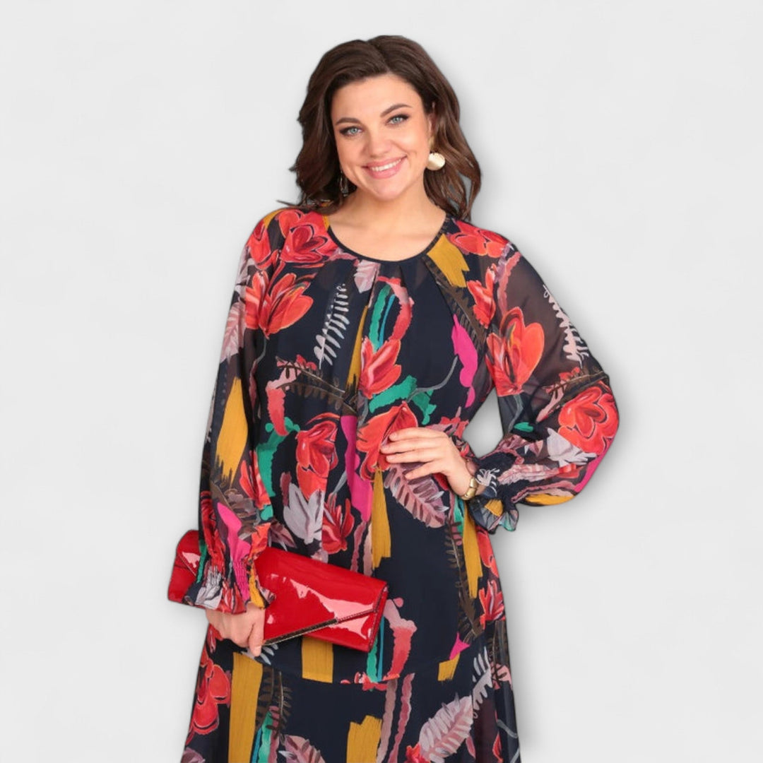 Caroline - Elegantna Plus-Size Haljina za Ultimativnu Udobnost