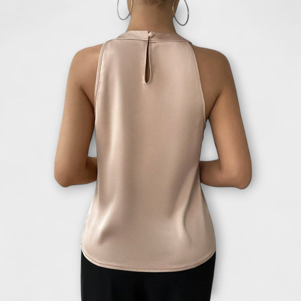 Skye - Elegantna satenska bluzica s otvorenim ramenima