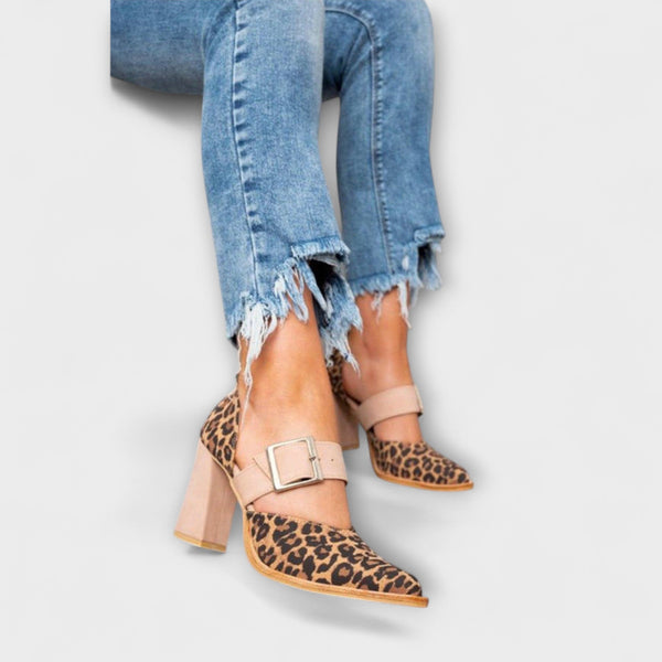 Avano - Sandale s uzorkom leoparda i potpeticom