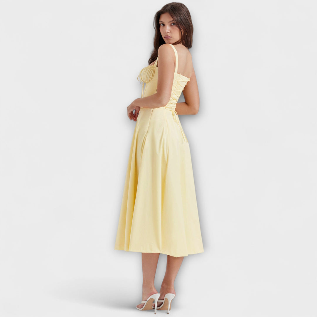 Zipporas - Užećeno bustier haljina s modernim proljetnim cvjetnim uzorkom