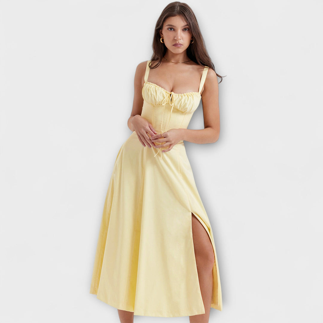 Zipporas - Užećeno bustier haljina s modernim proljetnim cvjetnim uzorkom