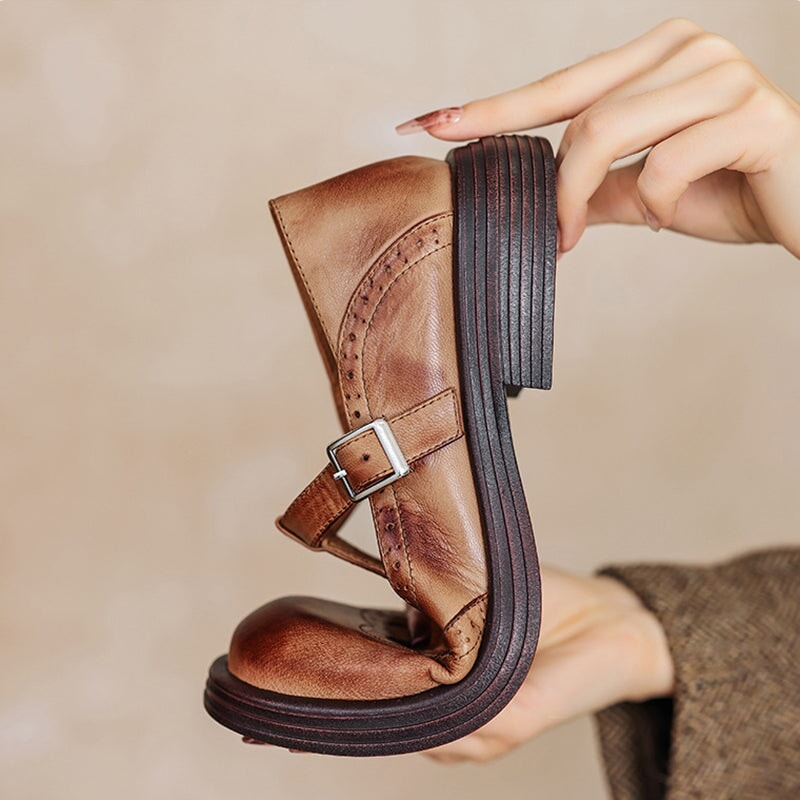 Velda - Elegantne Mary Janes od kože