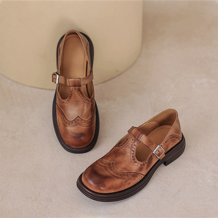 Velda - Elegantne Mary Janes od kože