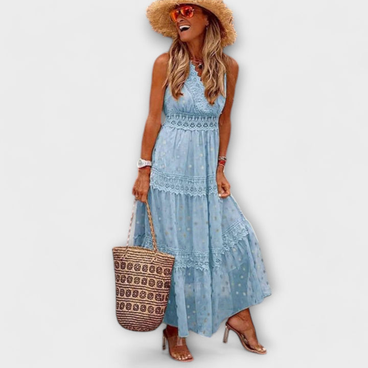Lola - Maxi haljina s Boho čipkom 
