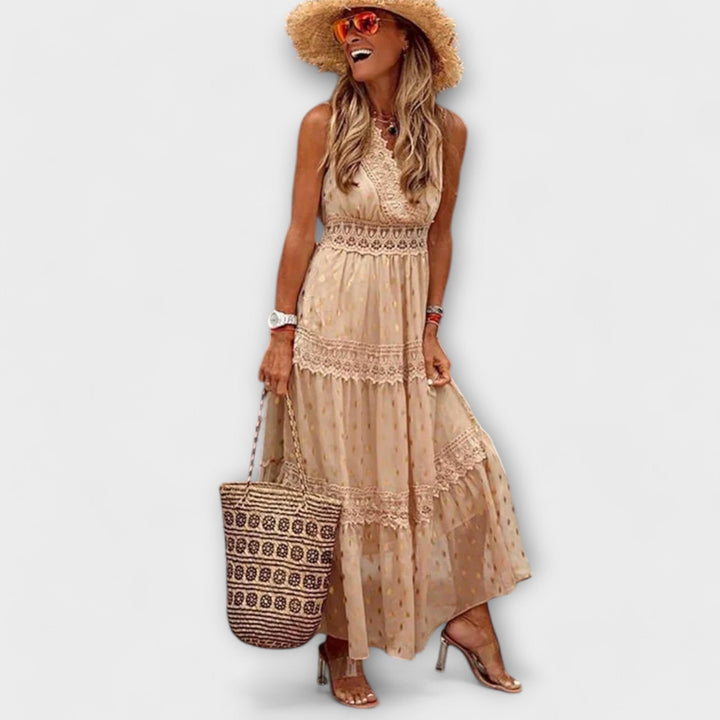 Lola - Maxi haljina s Boho čipkom 