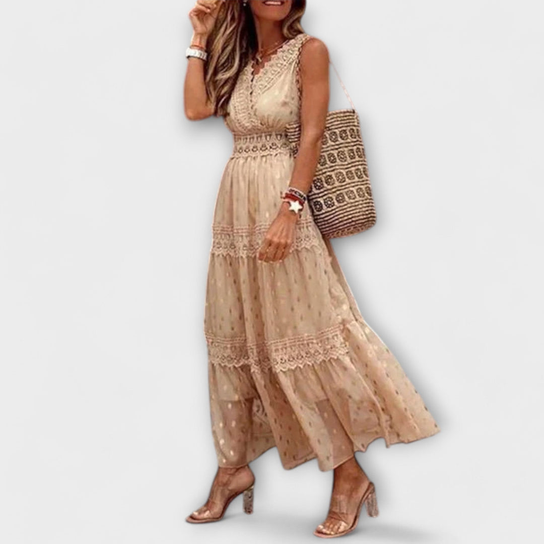 Lola - Maxi haljina s Boho čipkom 