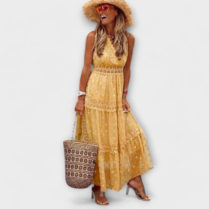 Lola - Maxi haljina s Boho čipkom 