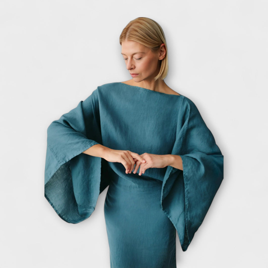 Dana - Kimono haljina od lana i pamuka