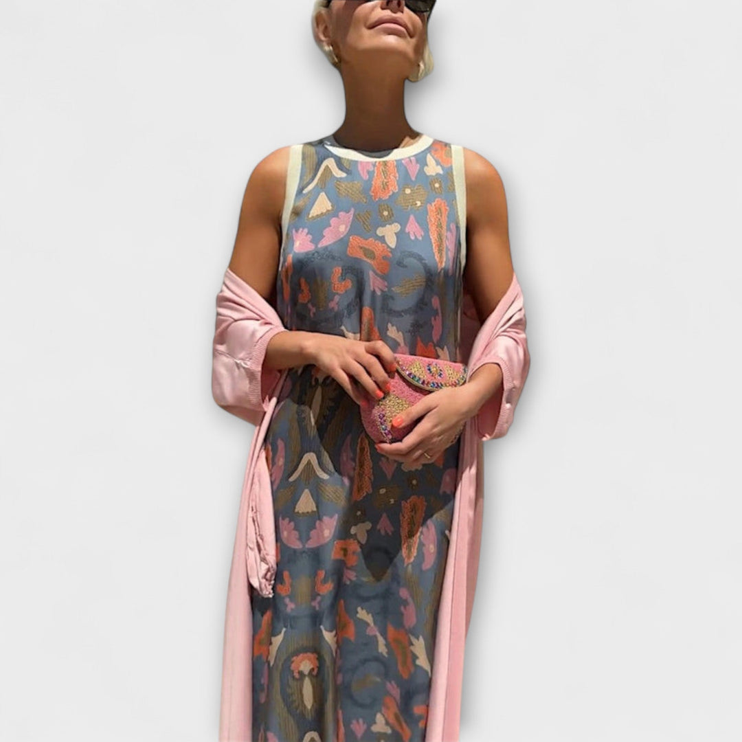 Elveria – Maksikleid s odgovarajućim kardiganom