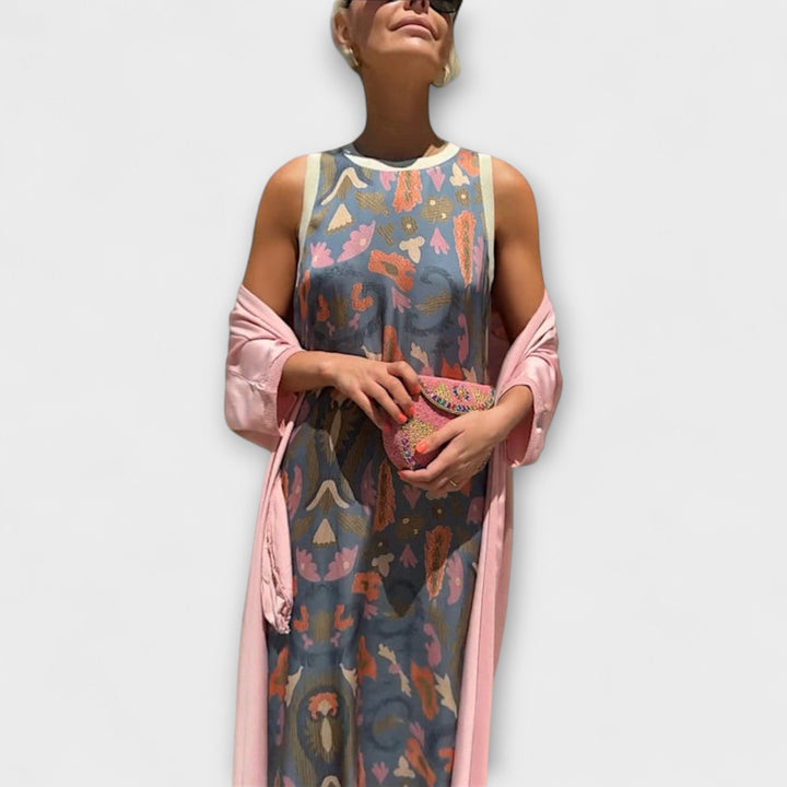 Elveria – Maksikleid s odgovarajućim kardiganom